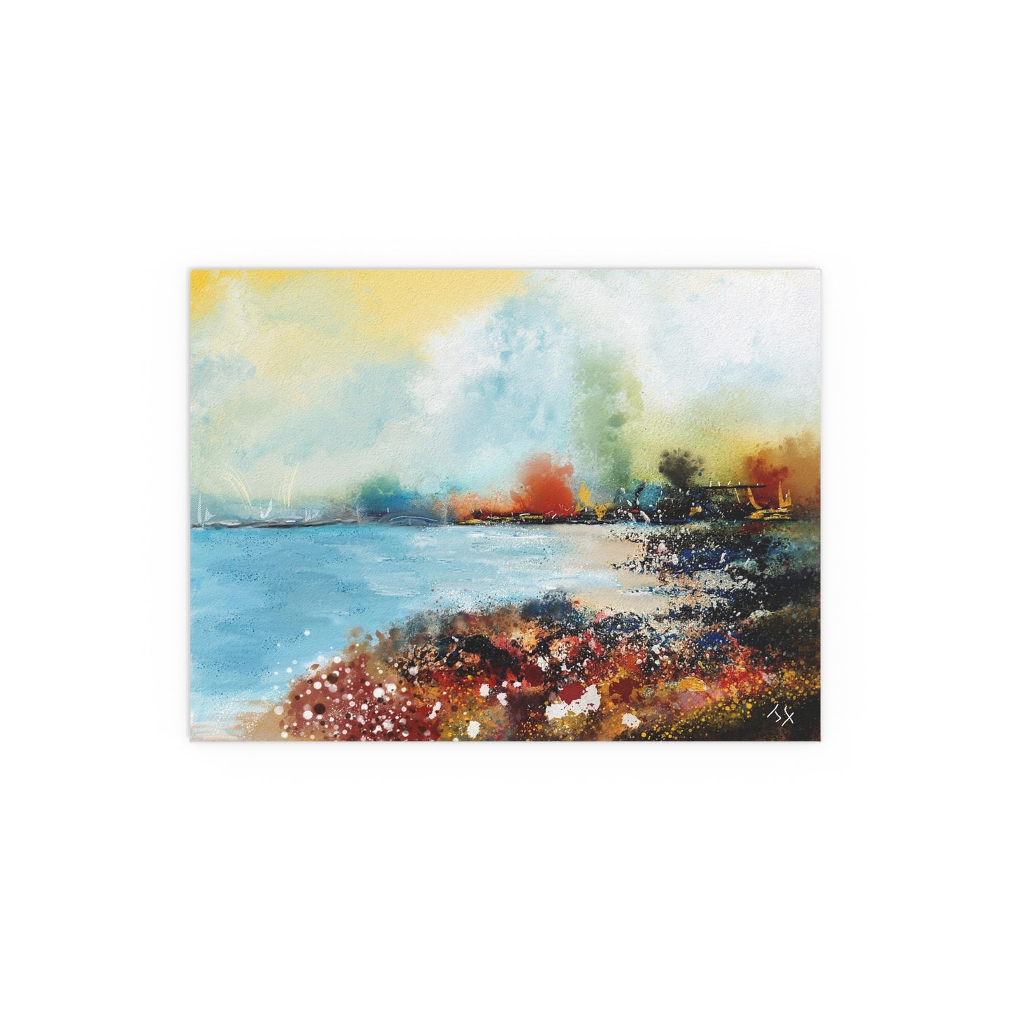 watercolour seascape