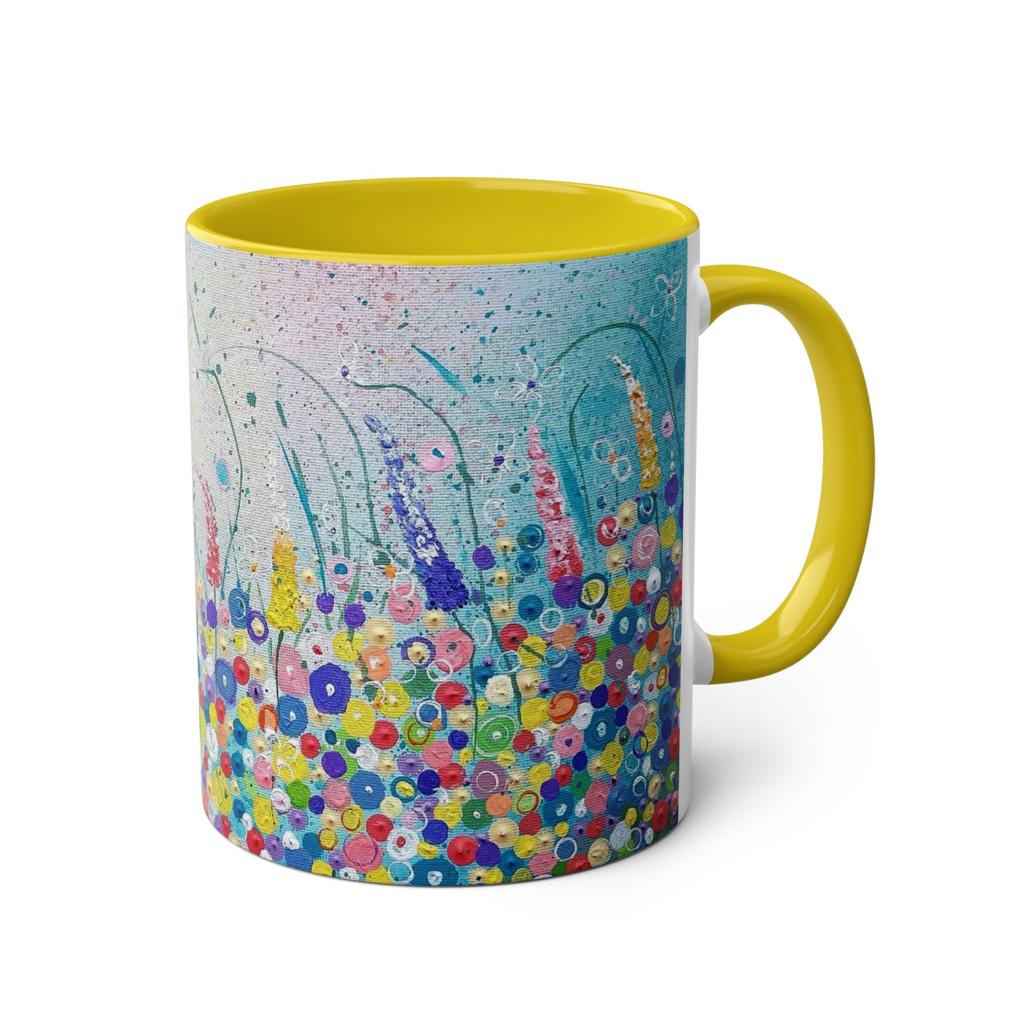 Abstract Flowers - Two Tone Mug