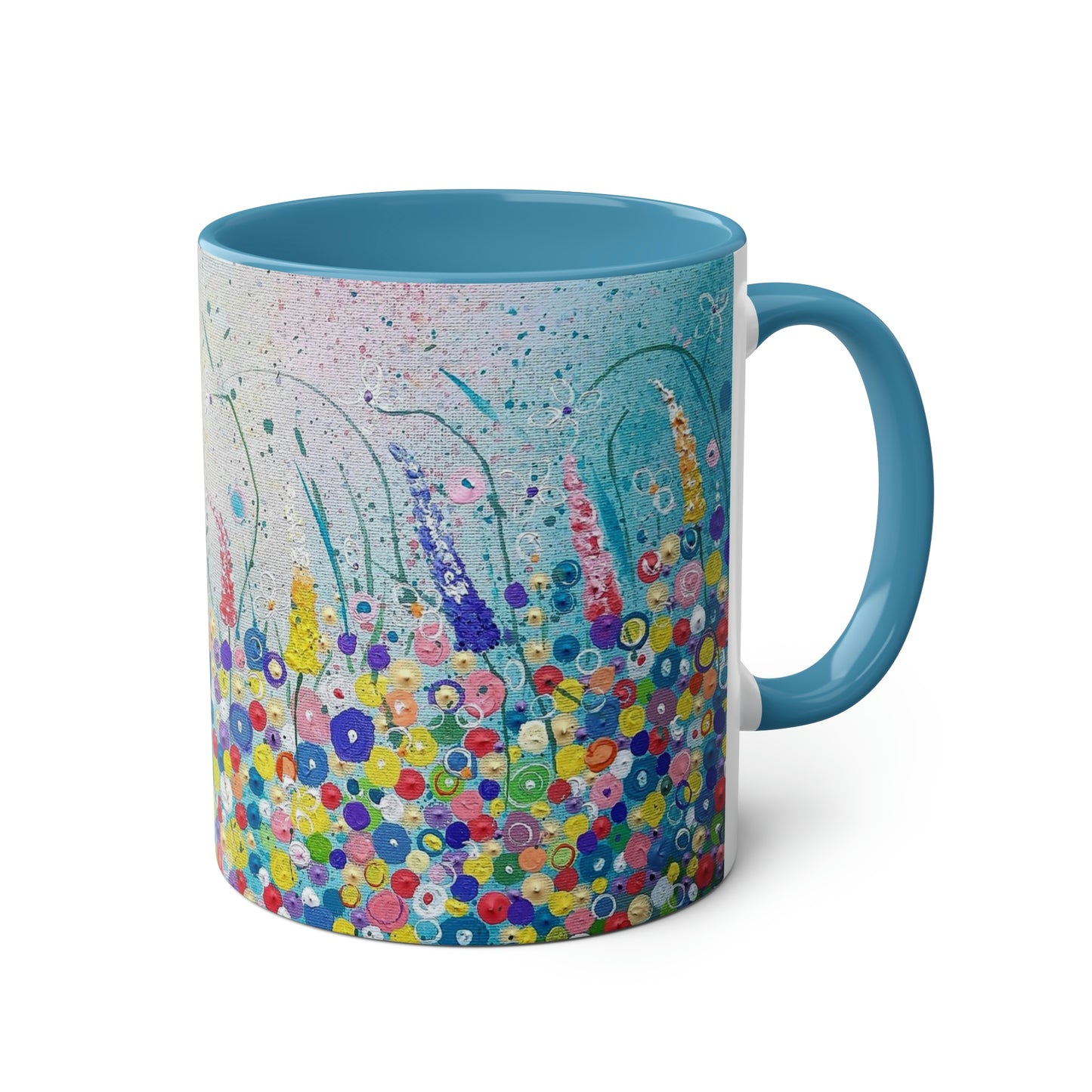 abstract flower mug