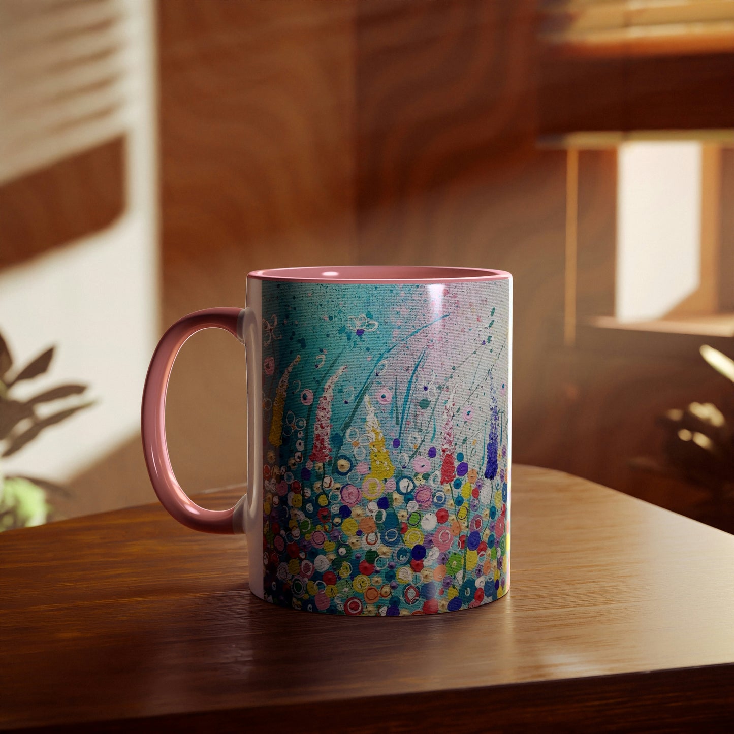 Abstract Flowers - Two Tone Mug