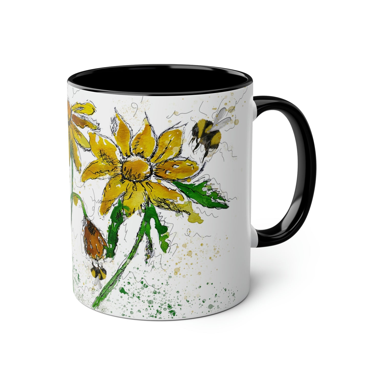 Watercolour art on mug