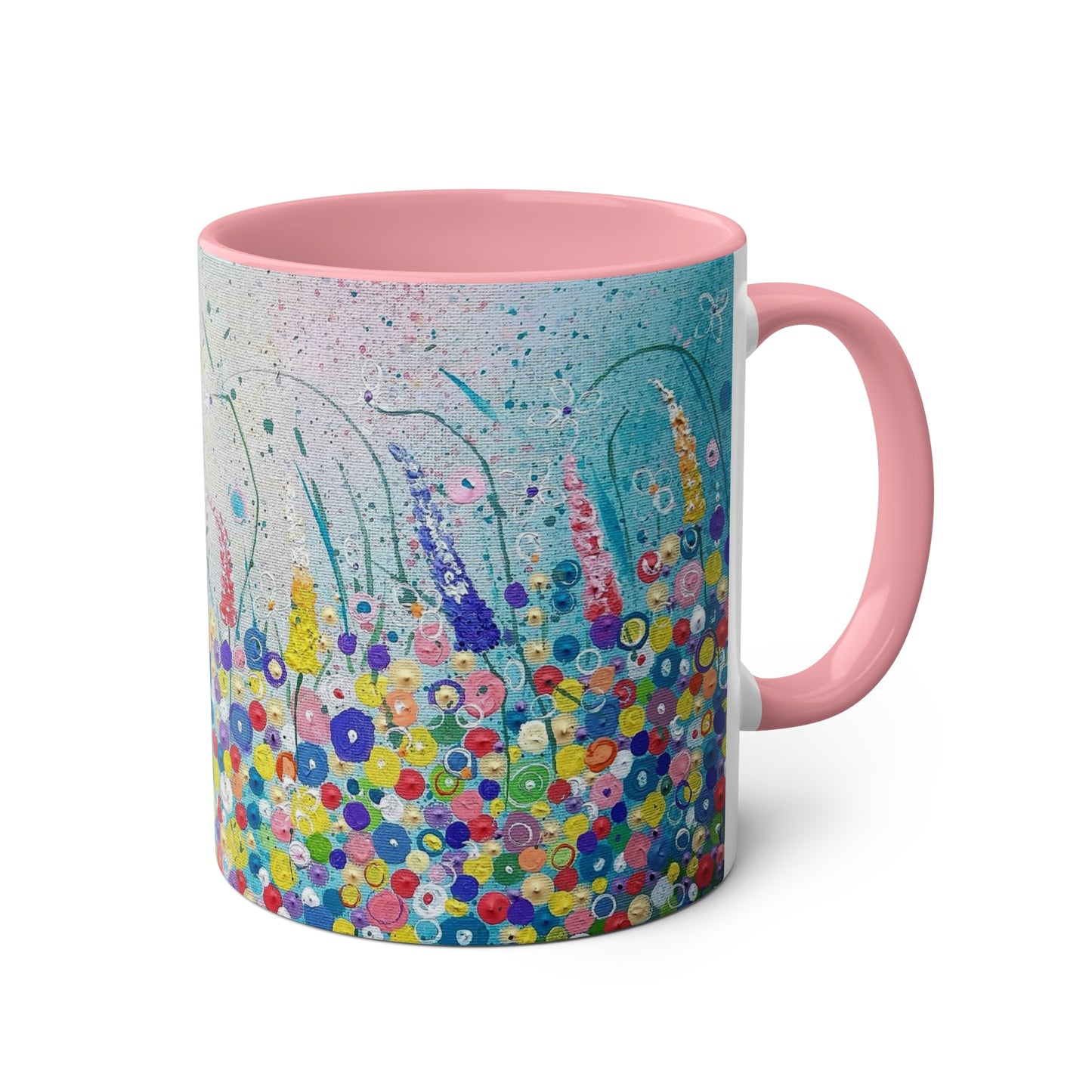 Abstract Flowers - Two Tone Mug