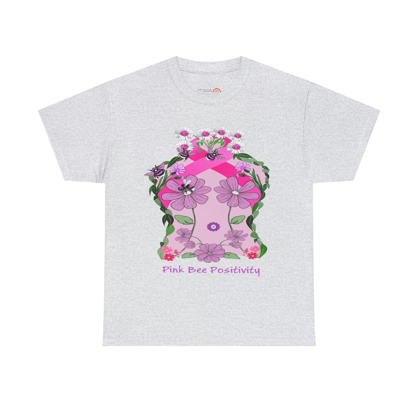 Pink Bee Positivity / T-shirt is in aid of cancer awareness, 20% of all profits will go to cancer research.