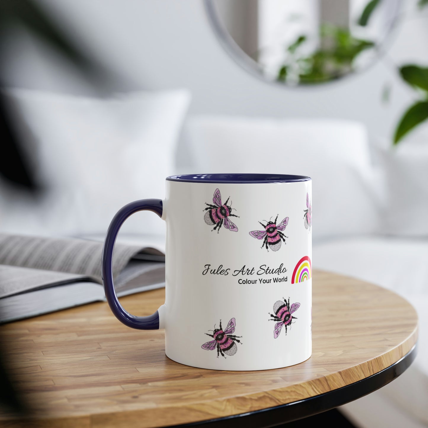 Pink Beez - Two Tone Mug