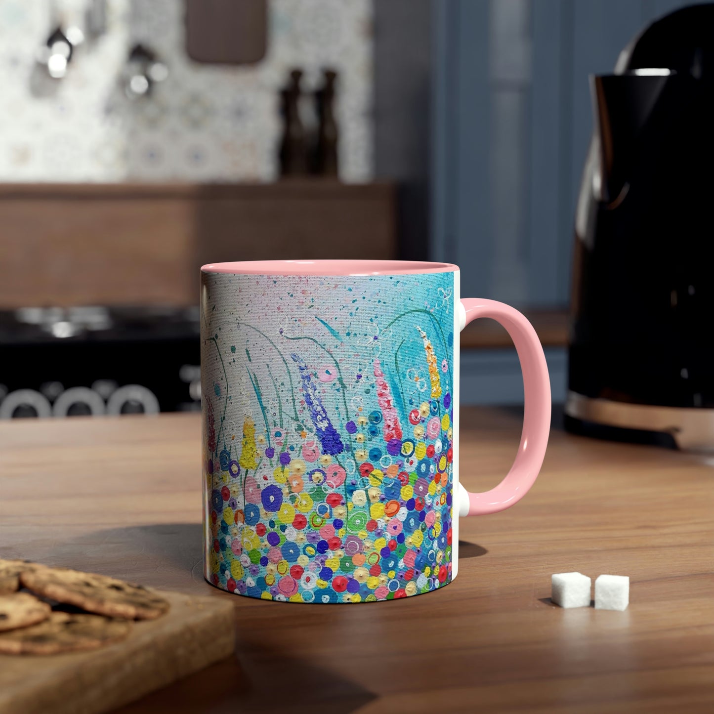 Abstract Flowers - Two Tone Mug