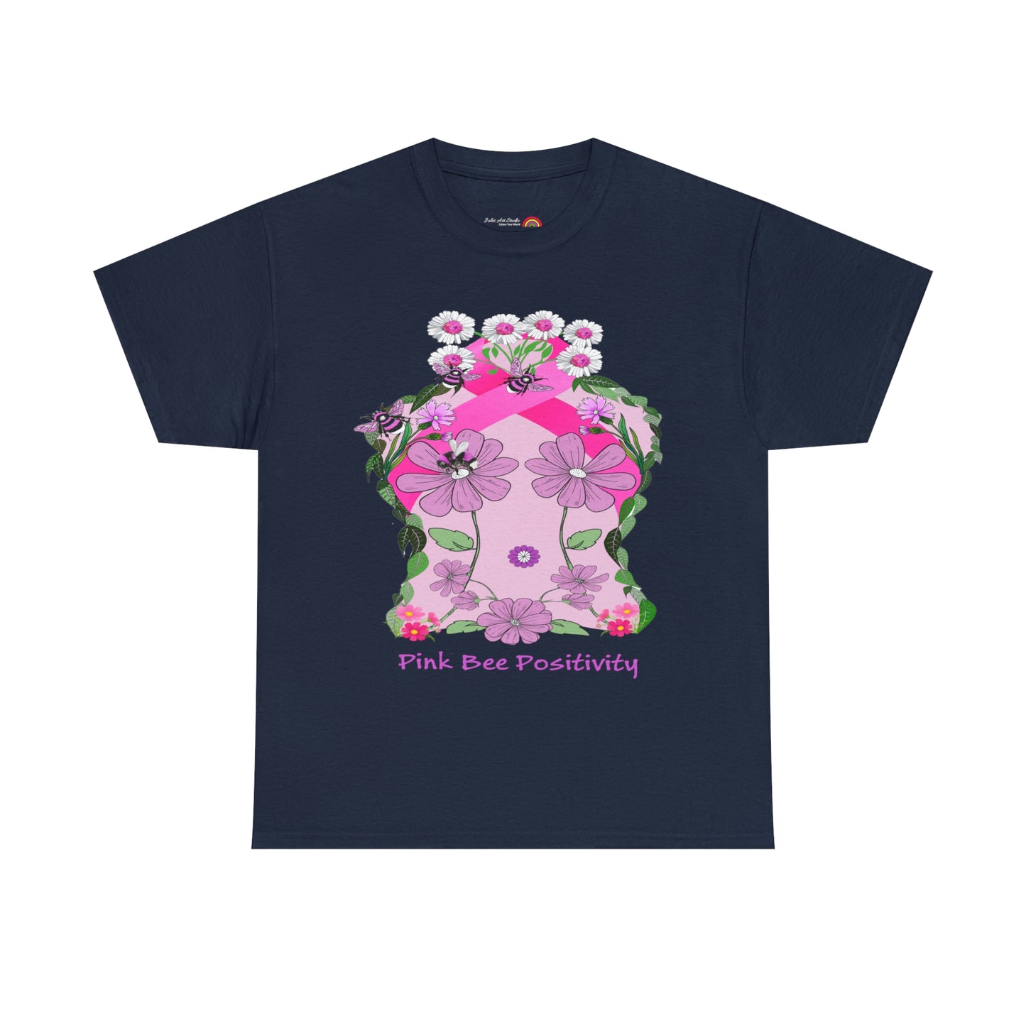 Pink Bee Positivity / T-shirt is in aid of cancer awareness, 20% of all profits will go to cancer research.