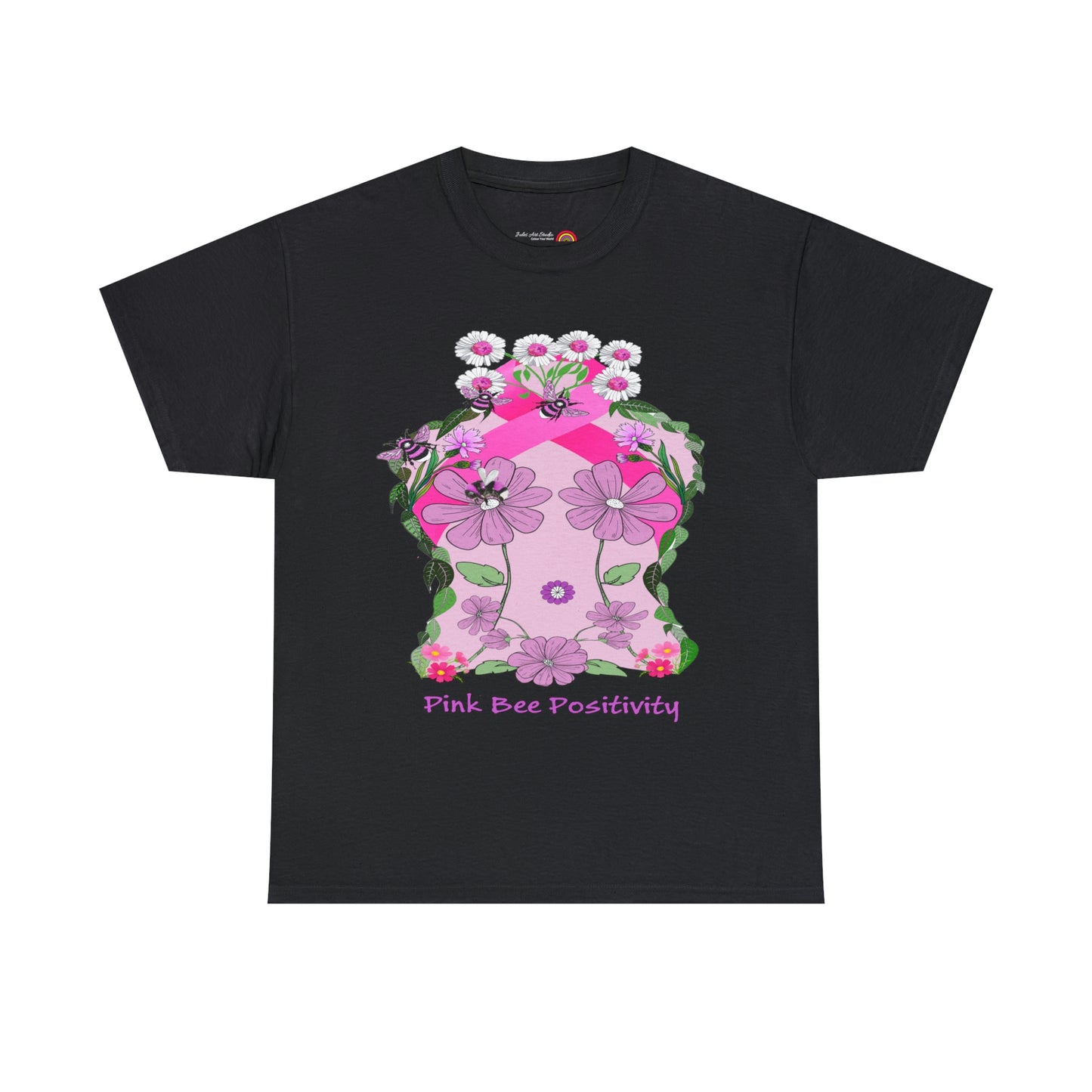 Pink Bee Positivity / T-shirt is in aid of cancer awareness, 20% of all profits will go to cancer research.