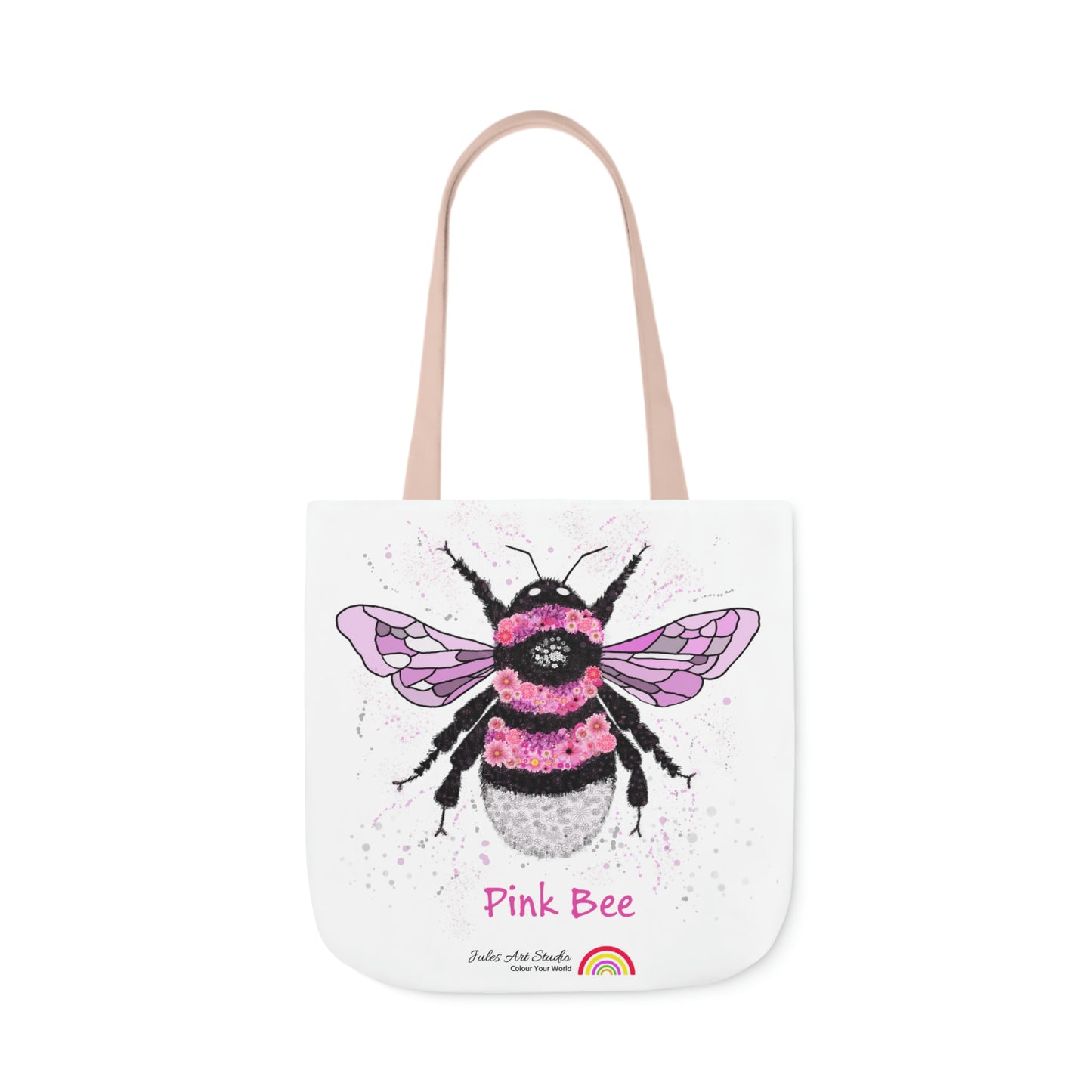 Floral Pink Bee - Tote Bag