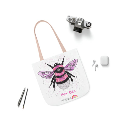 Floral Pink Bee - Tote Bag