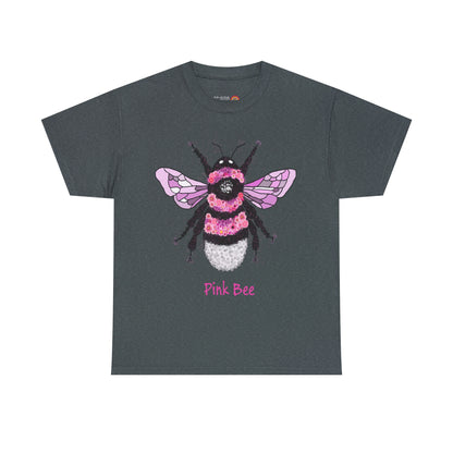 Floral Pink Bee - Tshirt