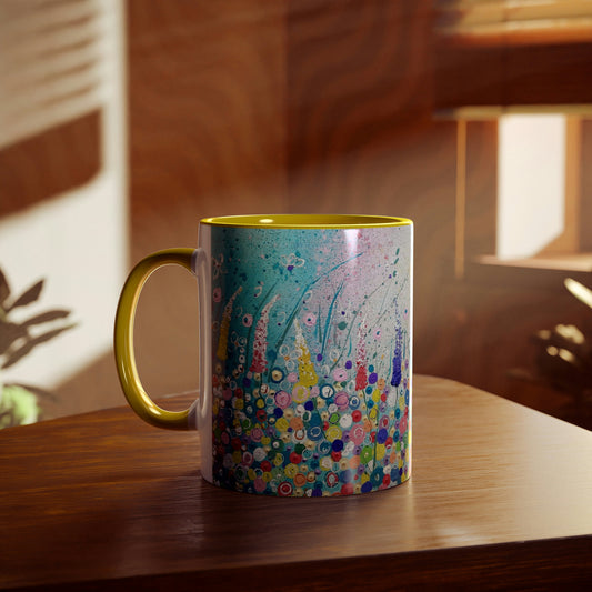 Abstract flower mug