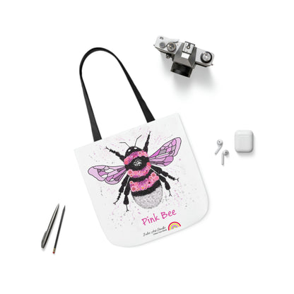 Floral Pink Bee - Tote Bag