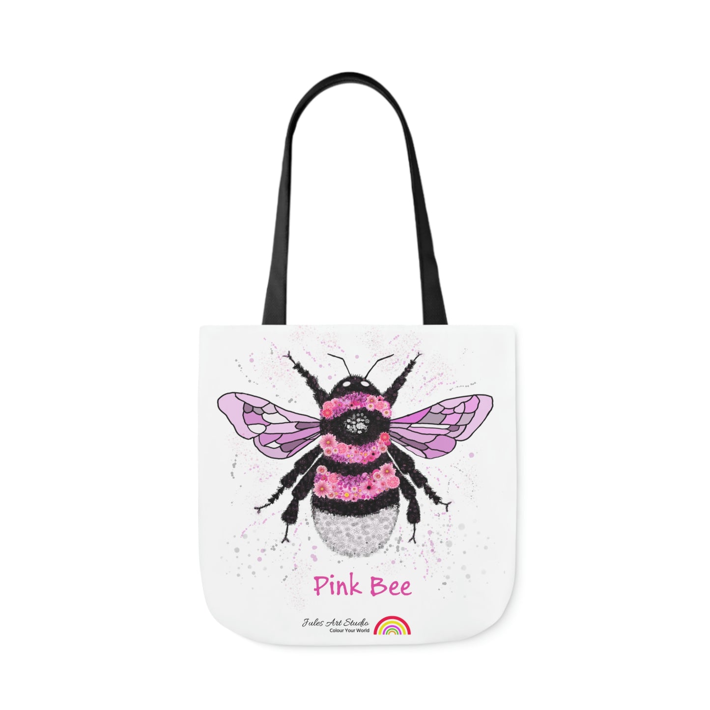 Floral Pink Bee - Tote Bag