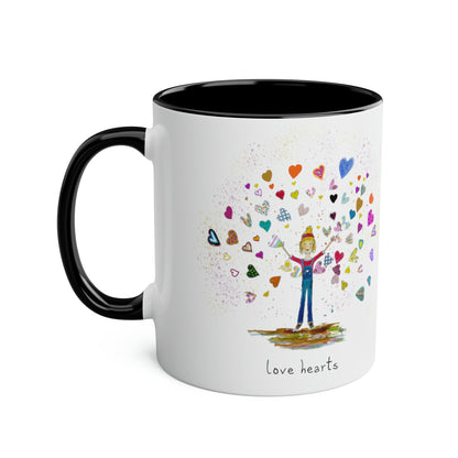 Love Hearts - Two Tone Mug