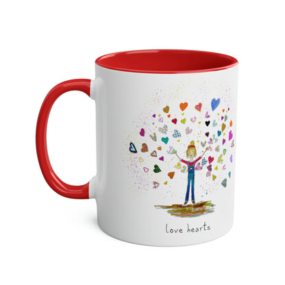 Love Hearts - Two Tone Mug