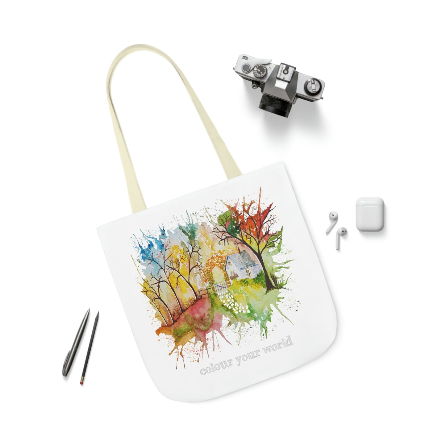 Watercolour tote bag