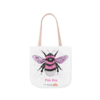 Floral Pink Bee - Tote Bag