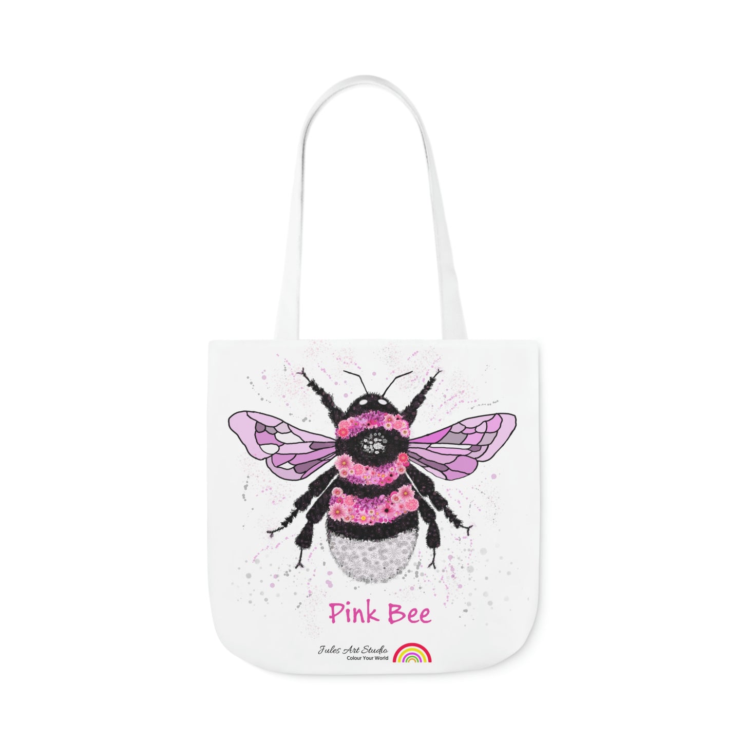 Floral Pink Bee - Tote Bag