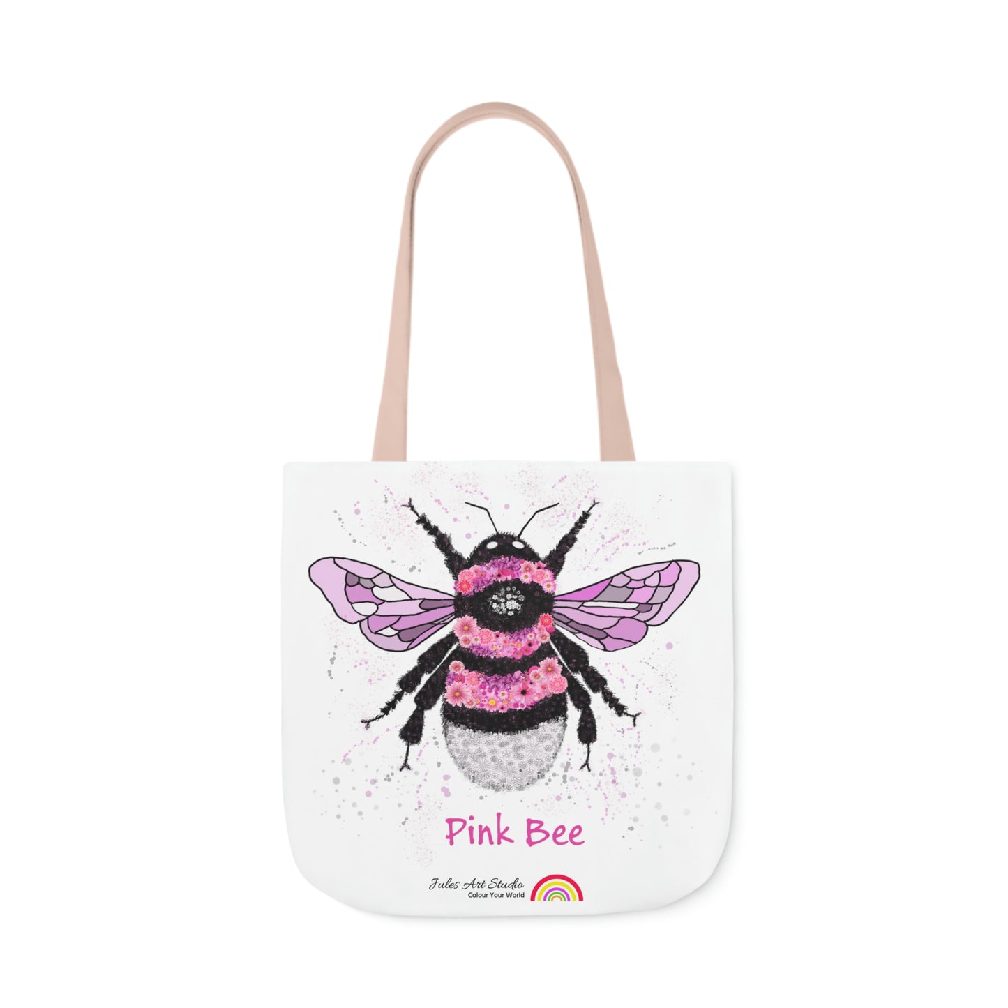 Floral Pink Bee - Tote Bag