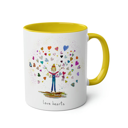 Love Hearts - Two Tone Mug