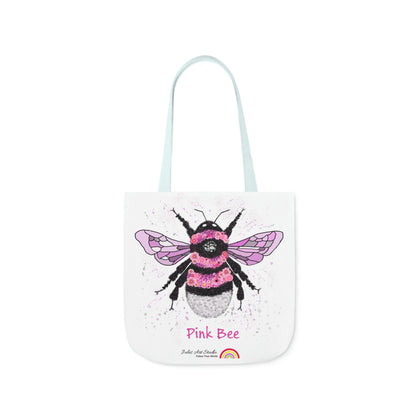 Floral Pink Bee - Tote Bag