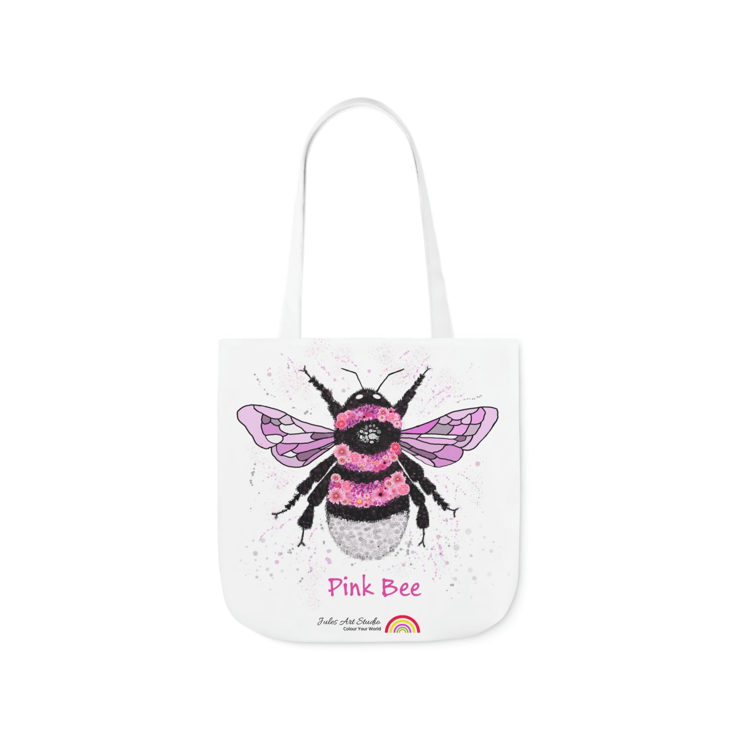 Floral Pink Bee - Tote Bag