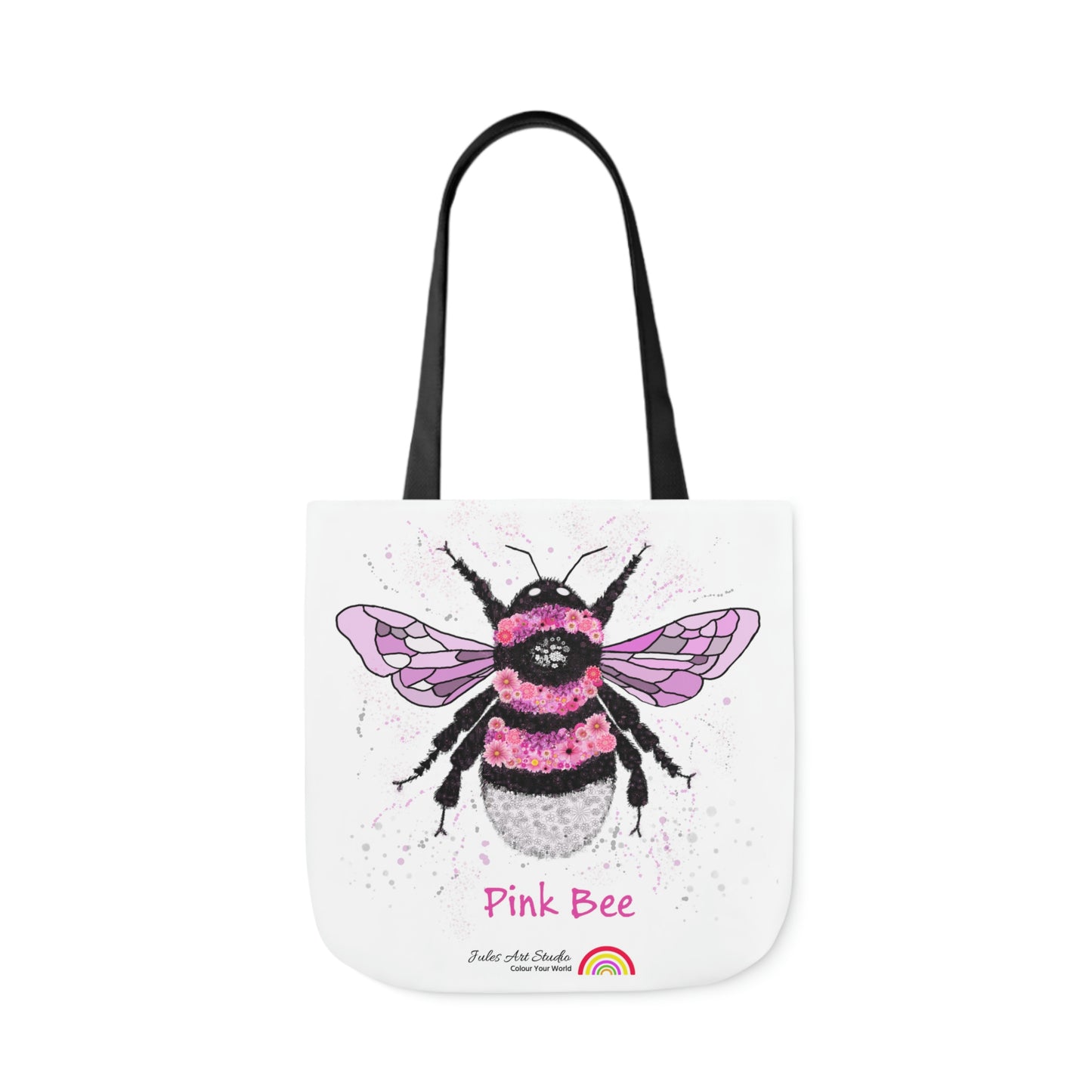 Floral Pink Bee - Tote Bag