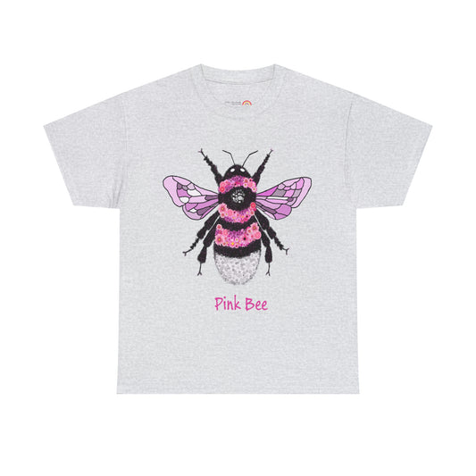 Floral Pink Bee - Tshirt