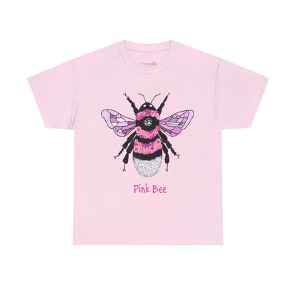 Floral Pink Bee - Tshirt