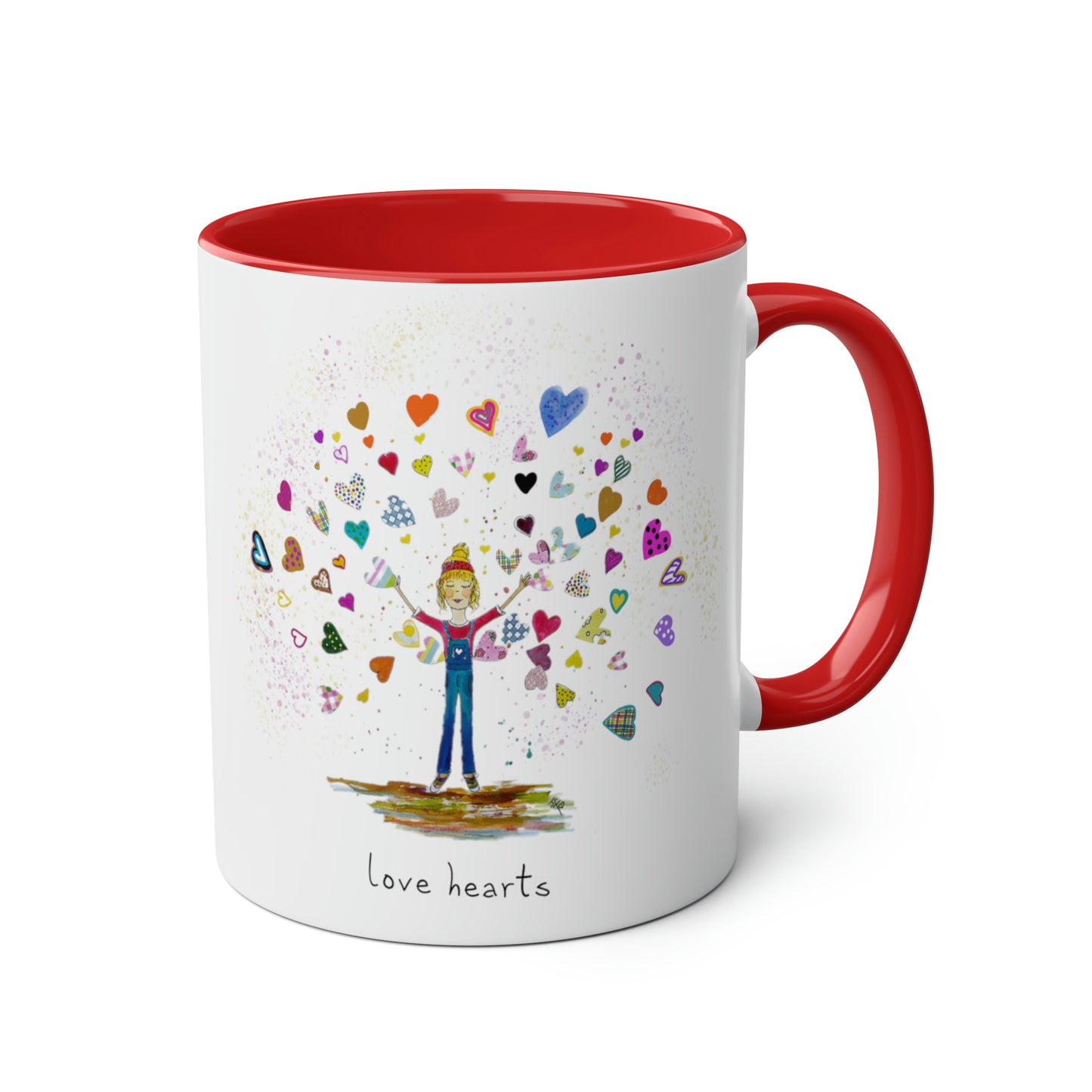 Love Hearts - Two Tone Mug