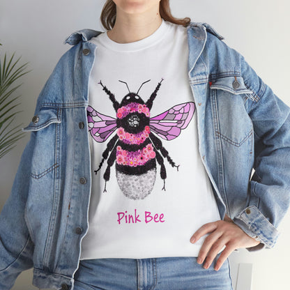 Floral Pink Bee - Tshirt