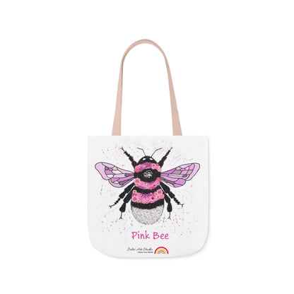 Floral Pink Bee - Tote Bag