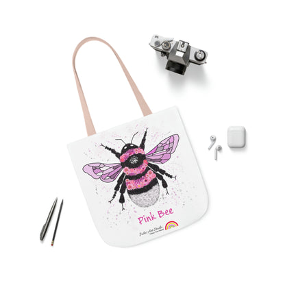 Floral Pink Bee - Tote Bag