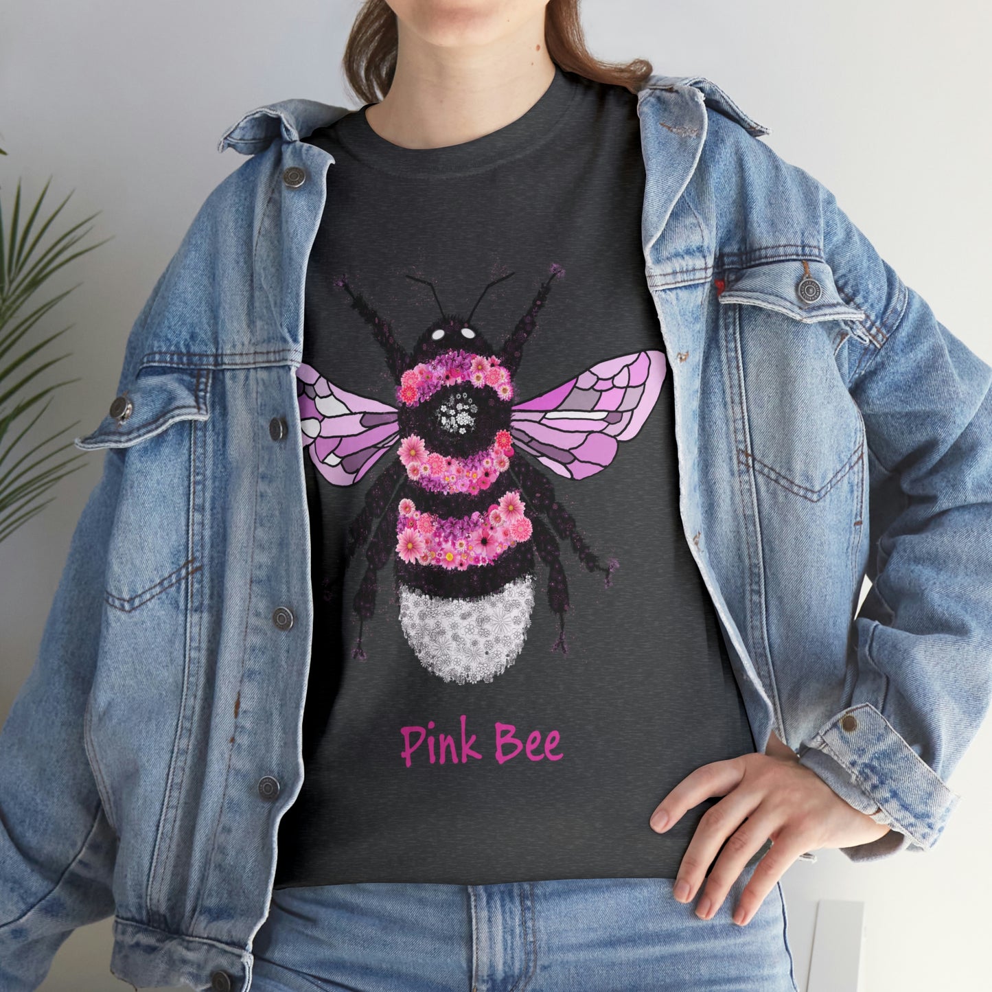 Floral Pink Bee - Tshirt