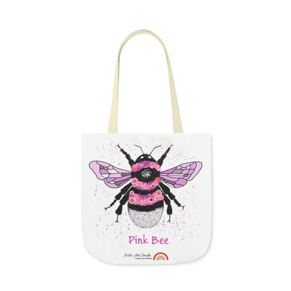 Floral Pink Bee - Tote Bag