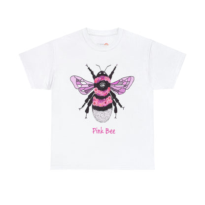 Floral Pink Bee - Tshirt