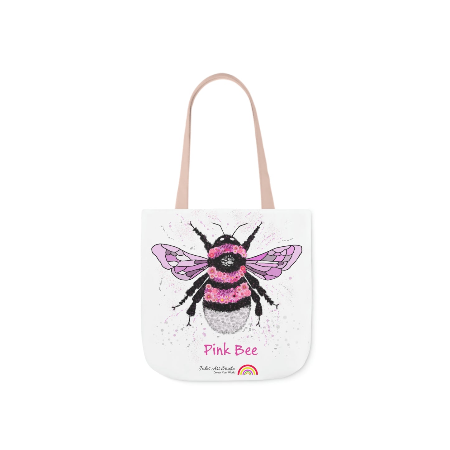 Floral Pink Bee - Tote Bag