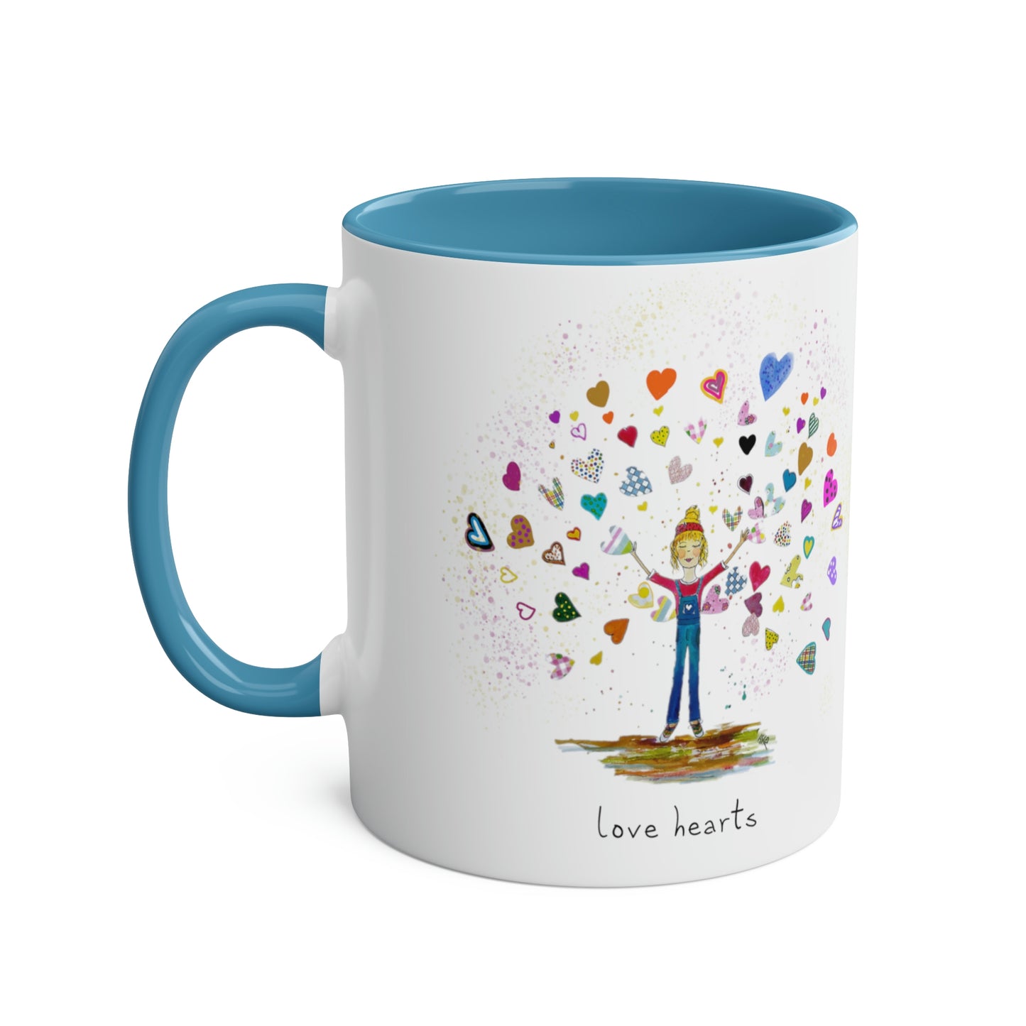 Love Hearts - Two Tone Mug