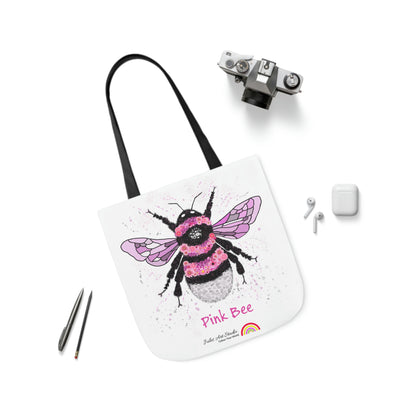 Floral Pink Bee - Tote Bag