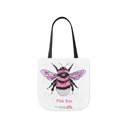 Floral Pink Bee - Tote Bag